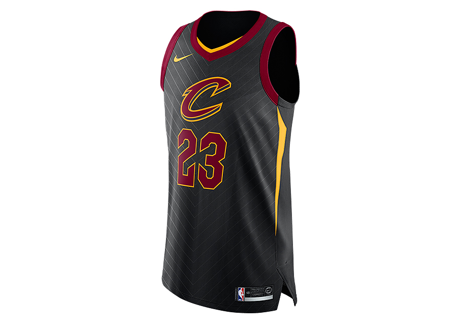 NIKE NBA CLEVELAND CAVALIERS LEBRON JAMES AUTHENTIC JERSEY BLACK