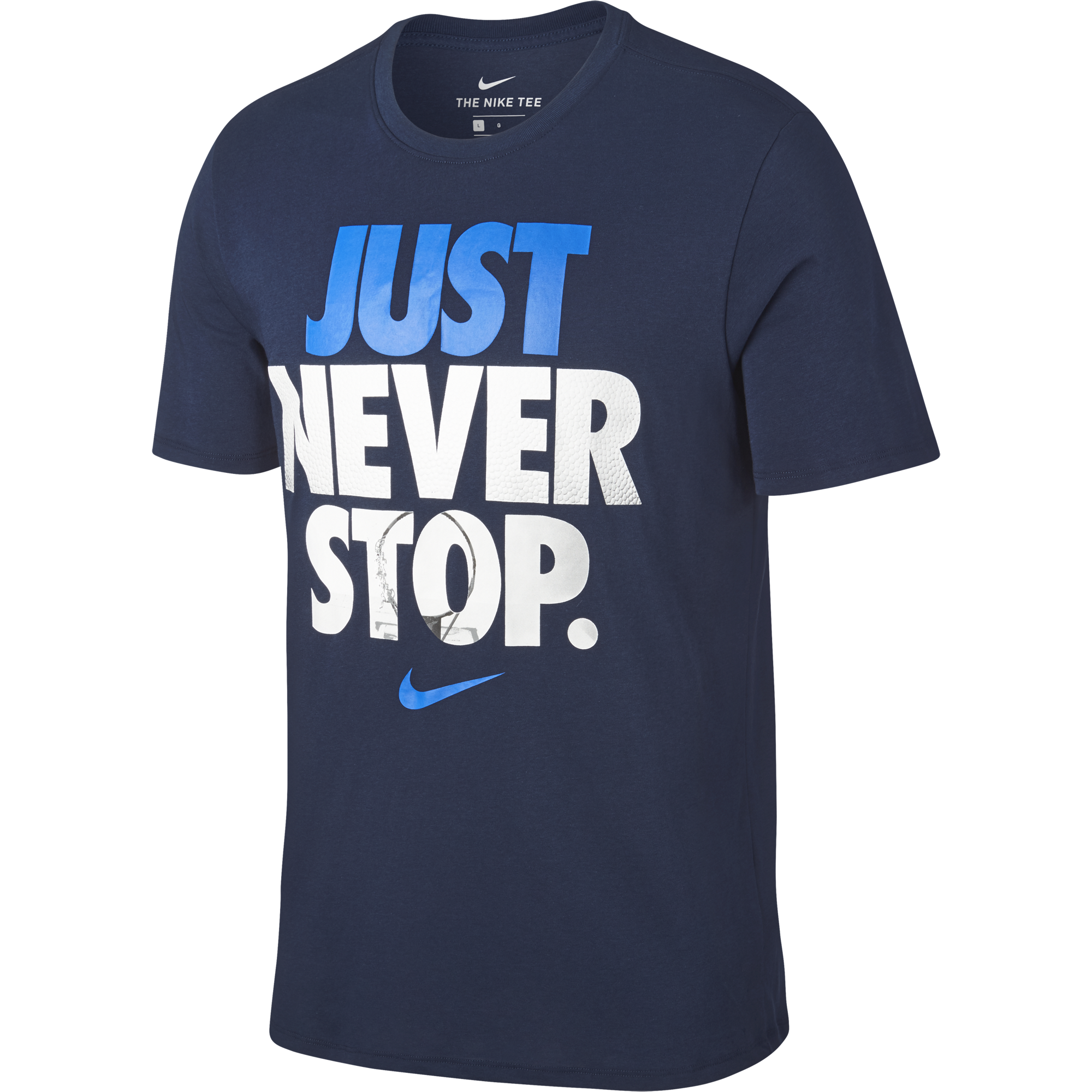 NIKE DRY JUST NEVER STOP TEE MIDNIGHT NAVY