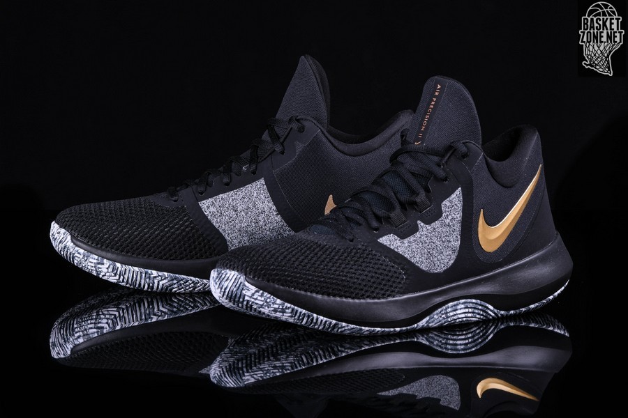 nike air precision 2 black and gold