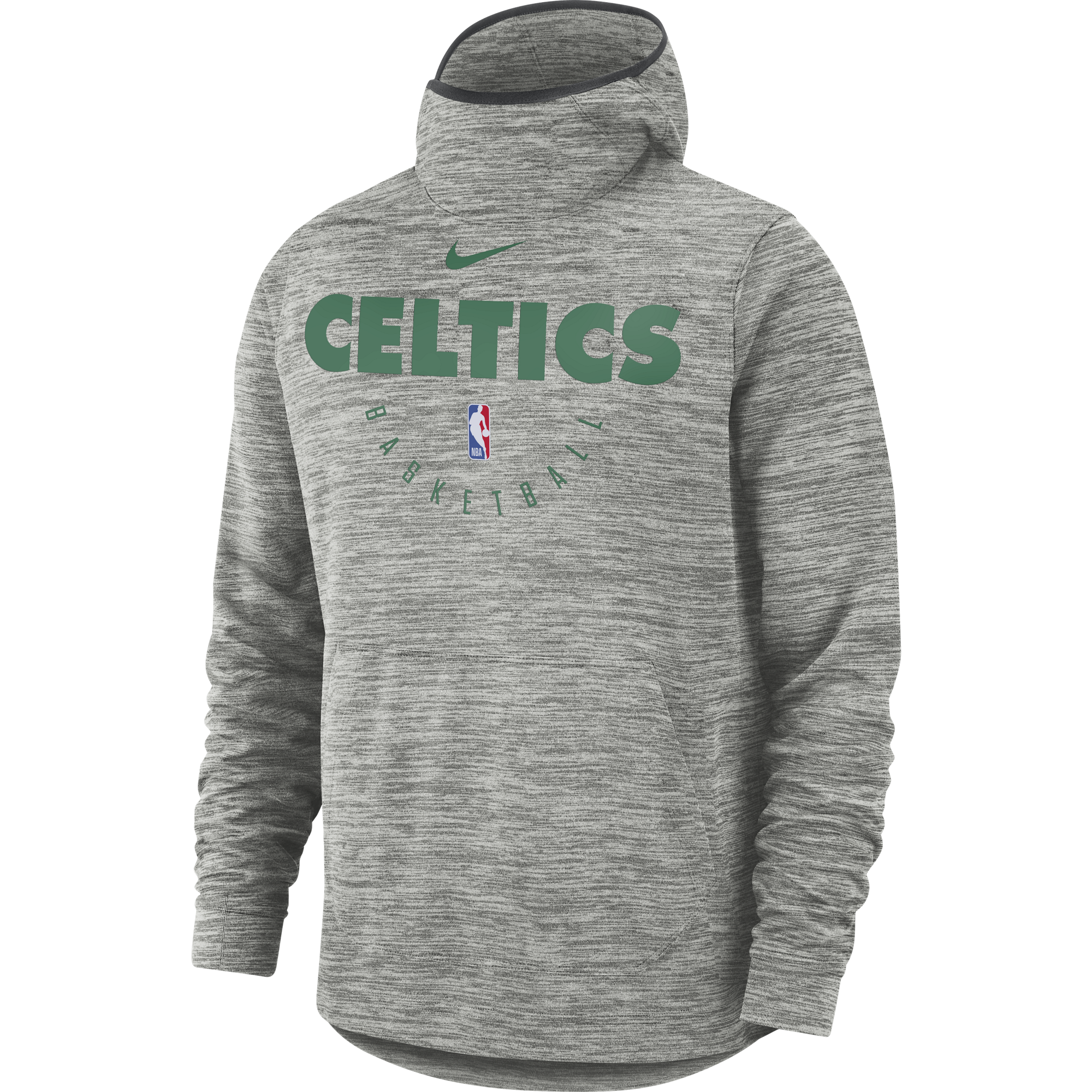 NIKE NBA BOSTON CELTICS SPOTLIGHT HOODIE CARBON HEATHER