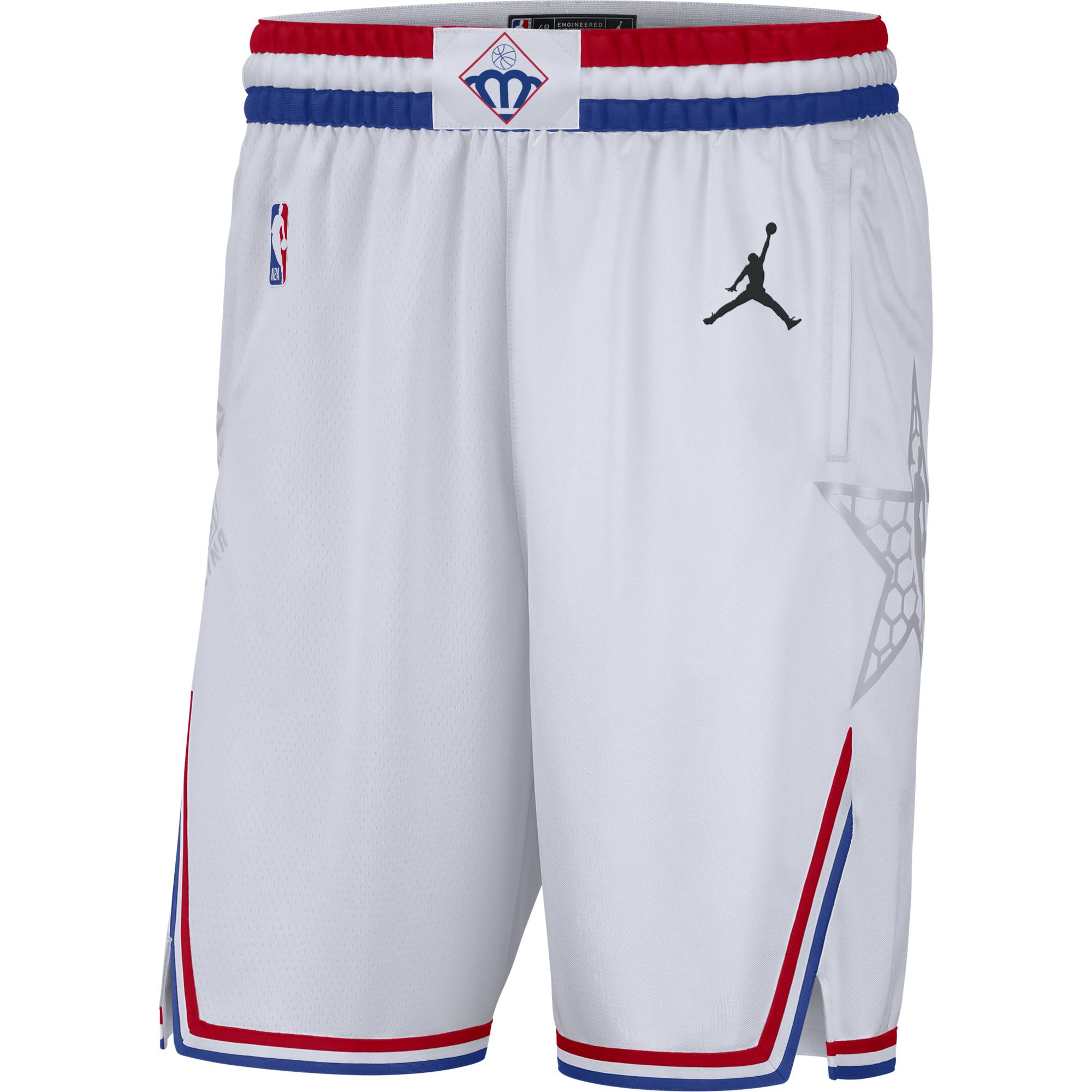 NIKE AIR JORDAN ALL STAR WEEKEND 2019 SWINGMAN SHORTS WHITE