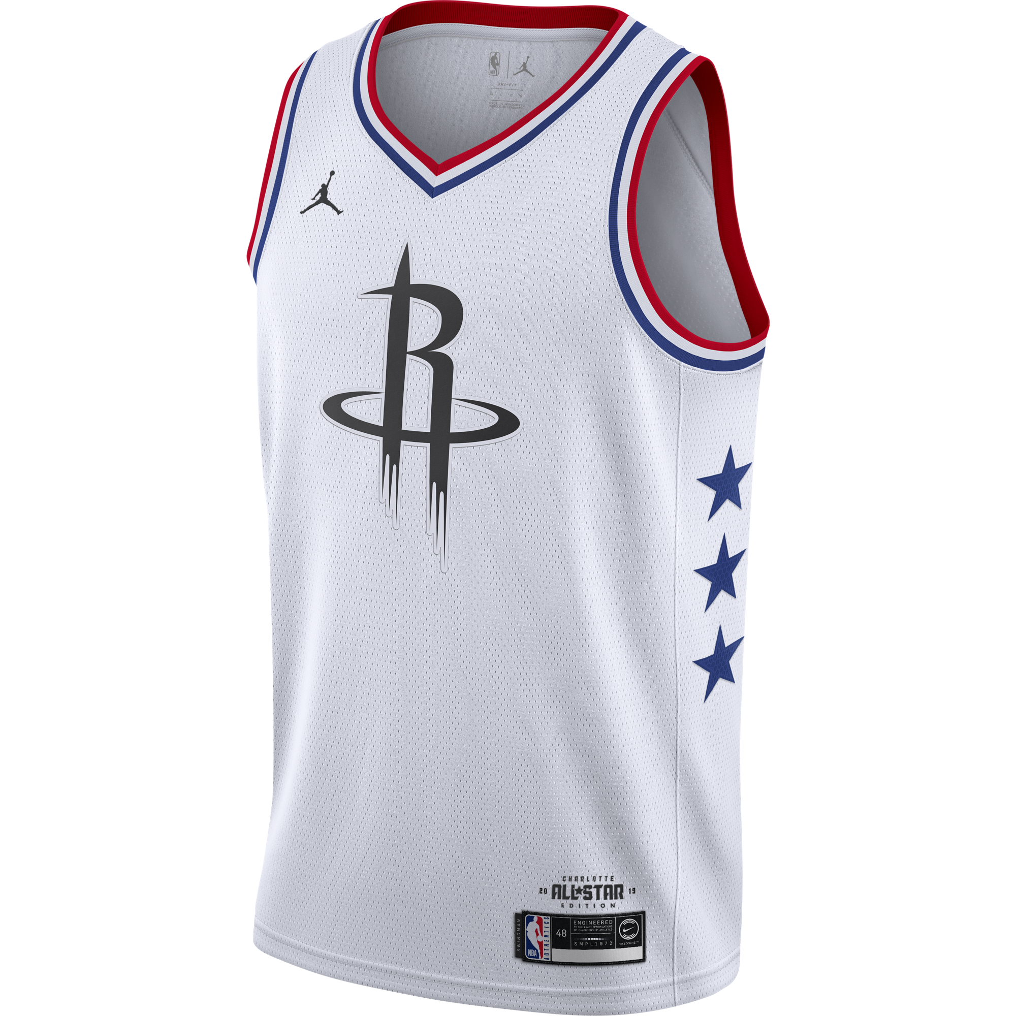 NIKE AIR JORDAN NBA ALL STAR WEEKEND 2019 JAMES HARDEN SWINGMAN JERSEY WHITE