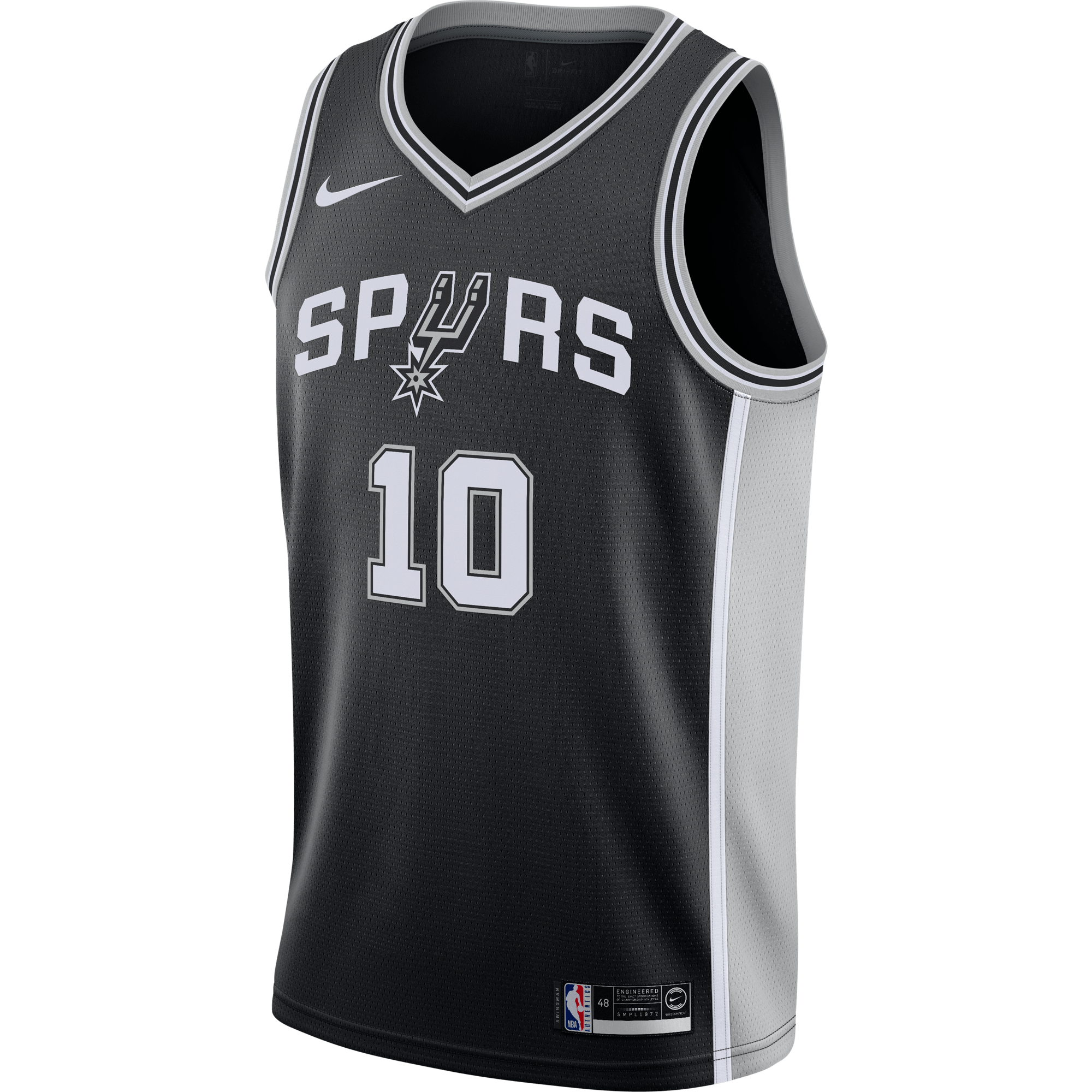 NIKE NBA SAN ANTONIO SPURS SWINGMAN ROAD JERSEY BLACK