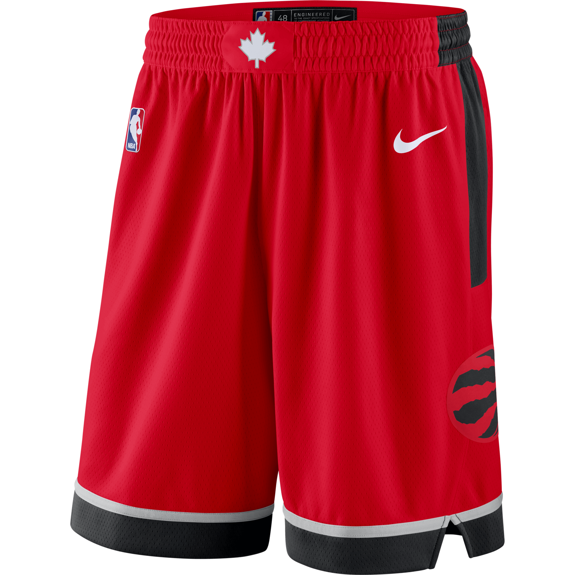 NIKE NBA TORONTO RAPTORS SWINGMAN ROAD SHORTS UNIVERSITY RED