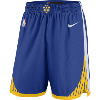 NIKE NBA GOLDEN STATE WARRIORS SWINGMAN ROAD SHORTS RUSH BLUE