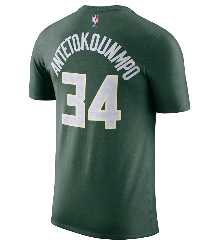 NIKE NBA MILWAUKEE BUCKS GIANNIS ANTETOKOUNMPO DRI-FIT TEE FIR