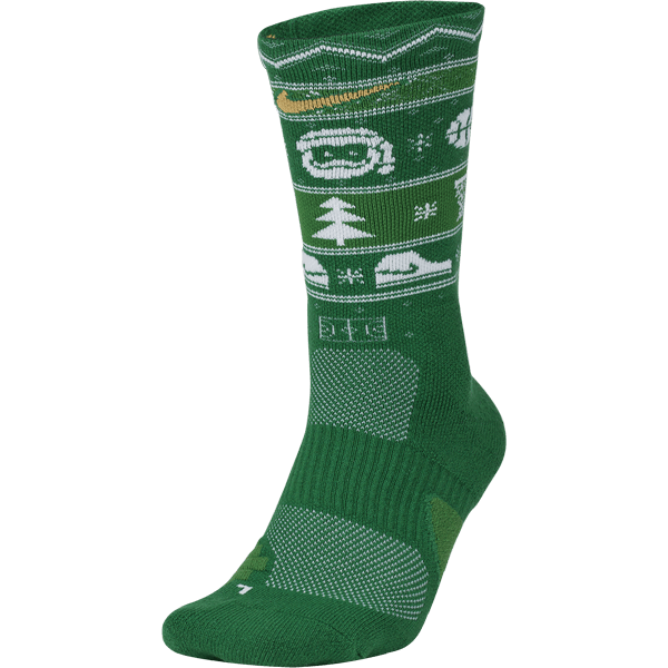 NIKE ELITE CHRISTMAS CREW SOCKS CLOVER