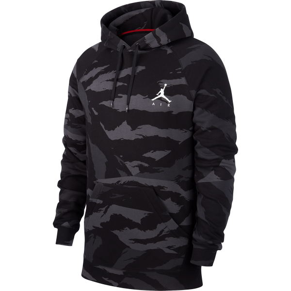 NIKE AIR JORDAN JUMPMAN FLEECE CAMO PULLOVER HOODIE ANTHRACITE