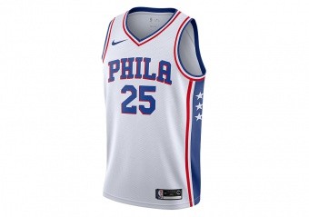 NIKE NBA PHILADELPHIA 76ERS BEN SIMMONS SWINGMAN HOME JERSEY WHITE