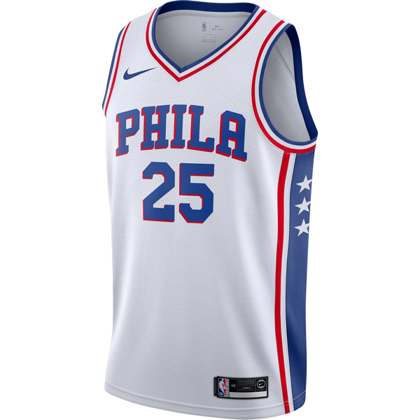 NIKE NBA PHILADELPHIA 76ERS BEN SIMMONS SWINGMAN HOME JERSEY WHITE