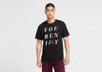 NIKE AIR JORDAN 'I FLY' CREW TEE BLACK