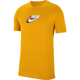NIKE GIANNIS SWOOSH FREAK DRI-FIT TEE UNIVERSITY GOLD