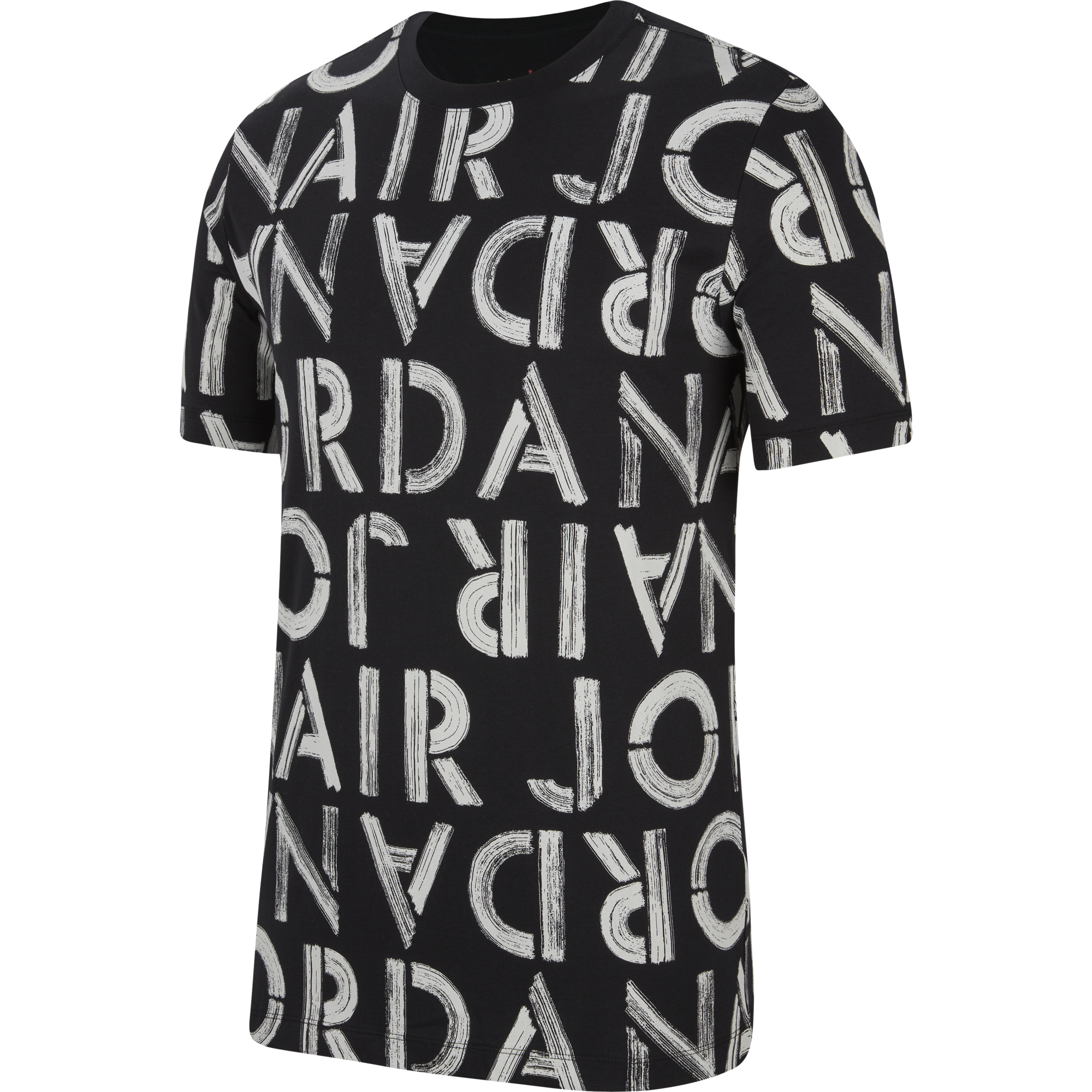 NIKE AIR JORDAN BRAND PRINTED CREW TEE BLACK