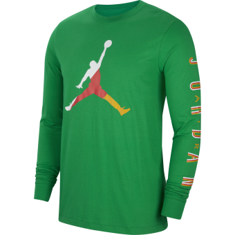 NIKE AIR JORDAN SPORT DNA LONG-SLEEVE CREW TEE LUCKY GREEN