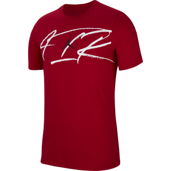 NIKE AIR JORDAN AIR SCRIPT CREW DRI-FIT TEE GYM RED