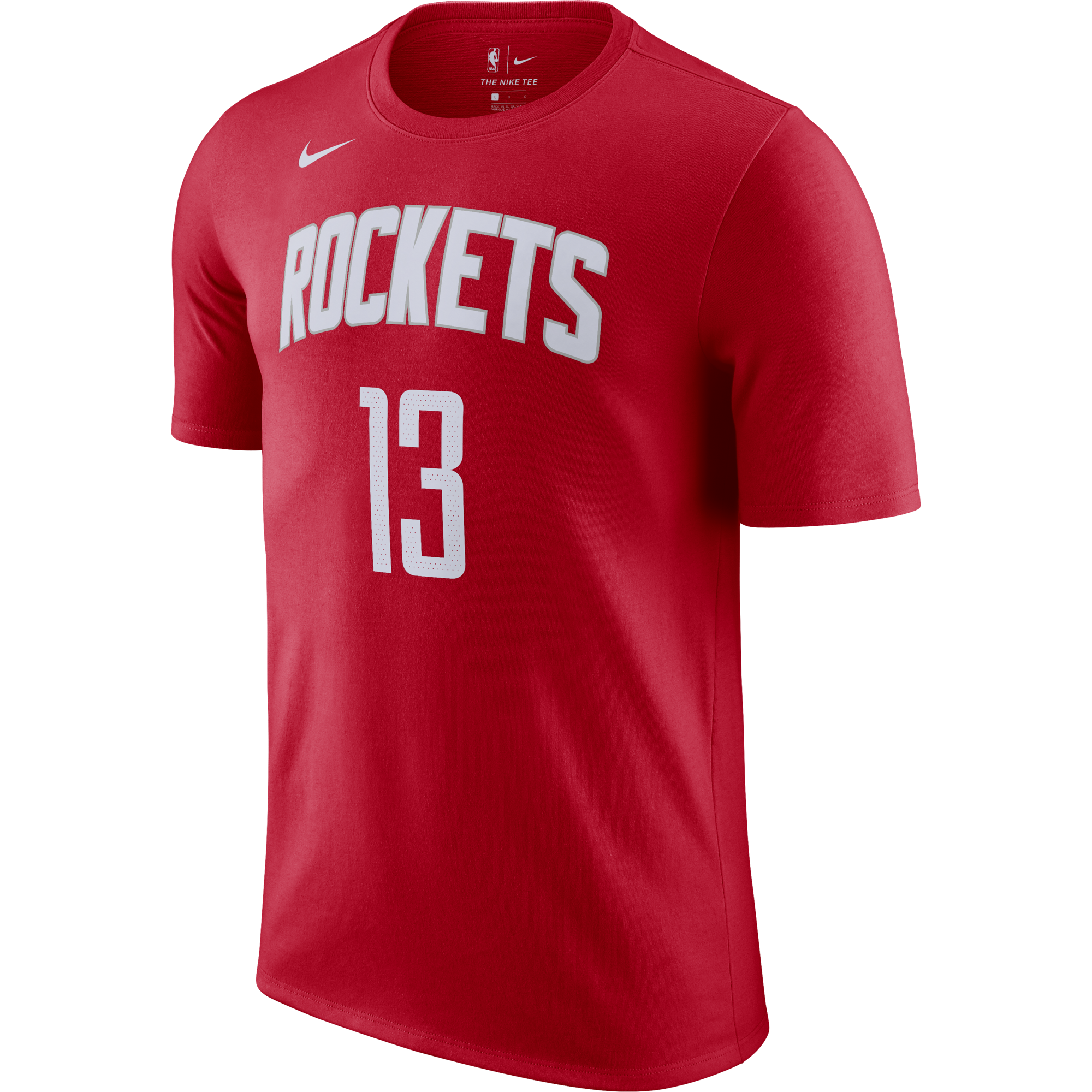 NIKE NBA HOUSTON ROCKETS JAMES HARDEN TEE UNIVERSITY RED