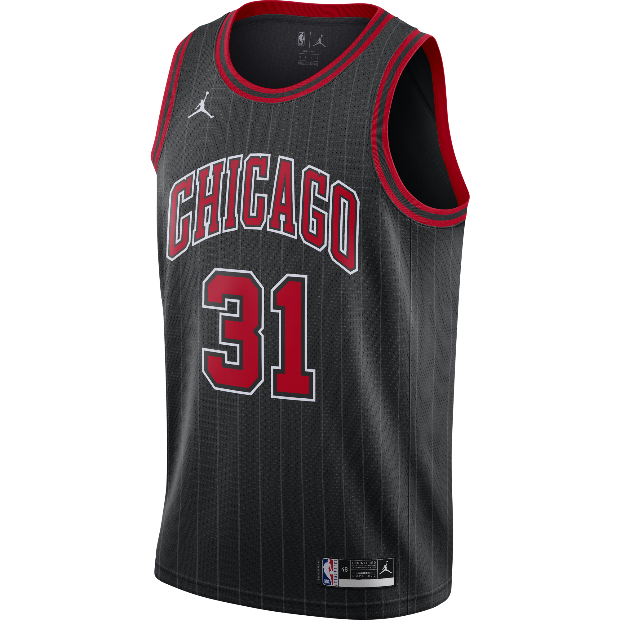 NIKE NBA CHICAGO BULLS TOMÁŠ SATORANSKÝ STATEMENT EDITION SWINGMAN JERSEY BLACK