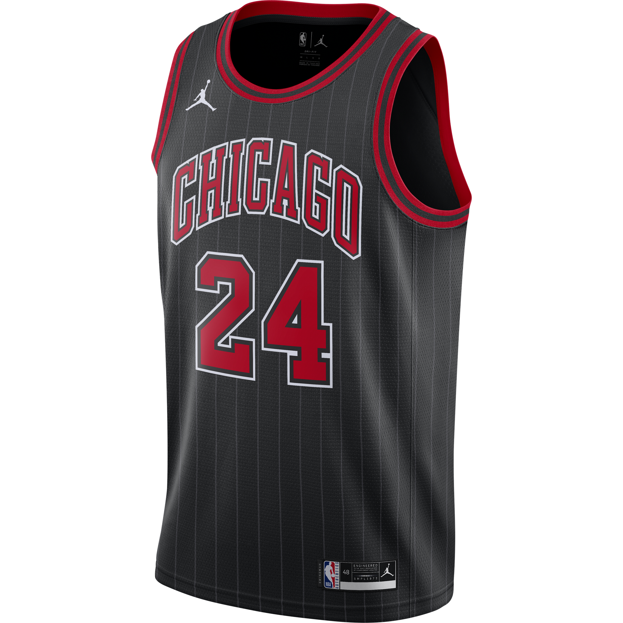 NIKE NBA CHICAGO BULLS LAURI MARKKANEN STATEMENT EDITION SWINGMAN JERSEY BLACK