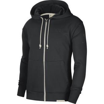 NIKE NBA BROOKLYN NETS STANDARD ISSUE FULL-ZIP DRI-FIT HOODIE BLACK