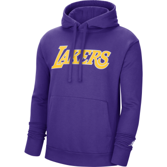 NIKE NBA LOS ANGELES LAKERS STATEMENT EDITION FLEECE PULLOVER HOODIE FIELD PURPLE