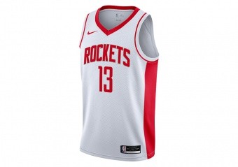 NIKE NBA HOUSTON ROCKETS JAMES HARDEN ASSOCIATION EDITION SINGMAN JERSEY WHITE
