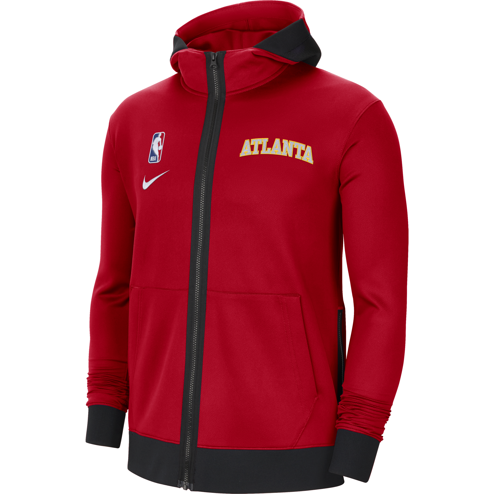 NIKE NBA ATLANTA HAWKS SHOWTIME THERMA FLEX HOODIE UNIVERSITY RED