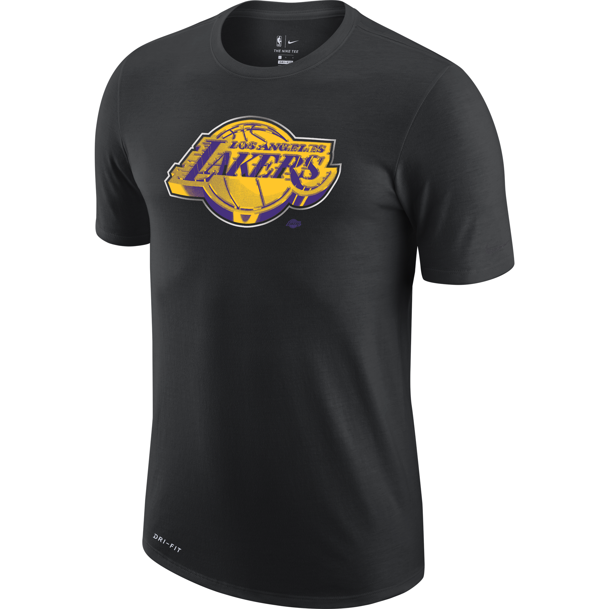 NIKE NBA LOS ANGELES LAKERS EARNED EDITION LOGO DRI-FIT TEE BLACK