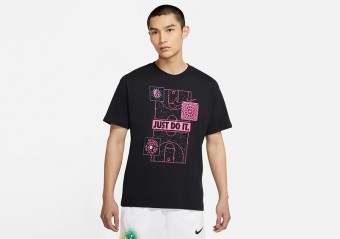 NIKE 'JUST DO IT' BASKETBALL TEE BLACK