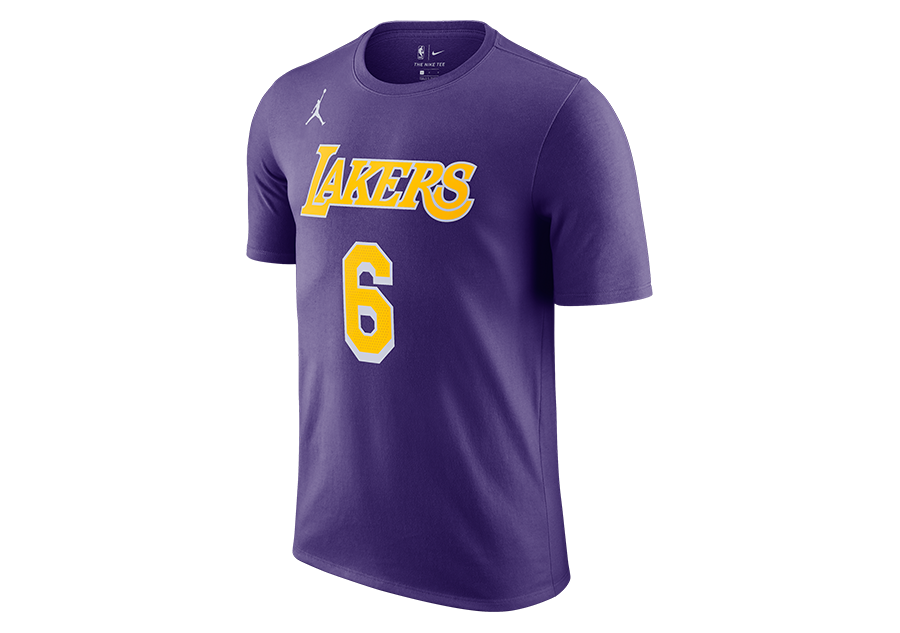 NIKE NBA LOS ANGELES LAKERS STATEMENT EDITION LEBRON JAMES TEE COURT PURPLE