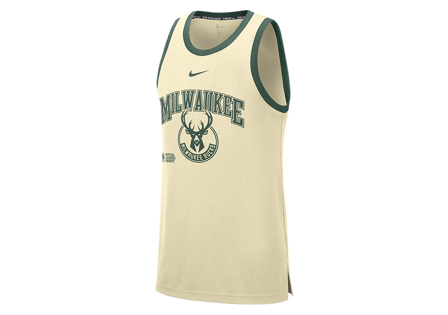 NIKE MILWAUKEE BUCKS TANK DNA COURTSIDE 75 FLAT OPAL