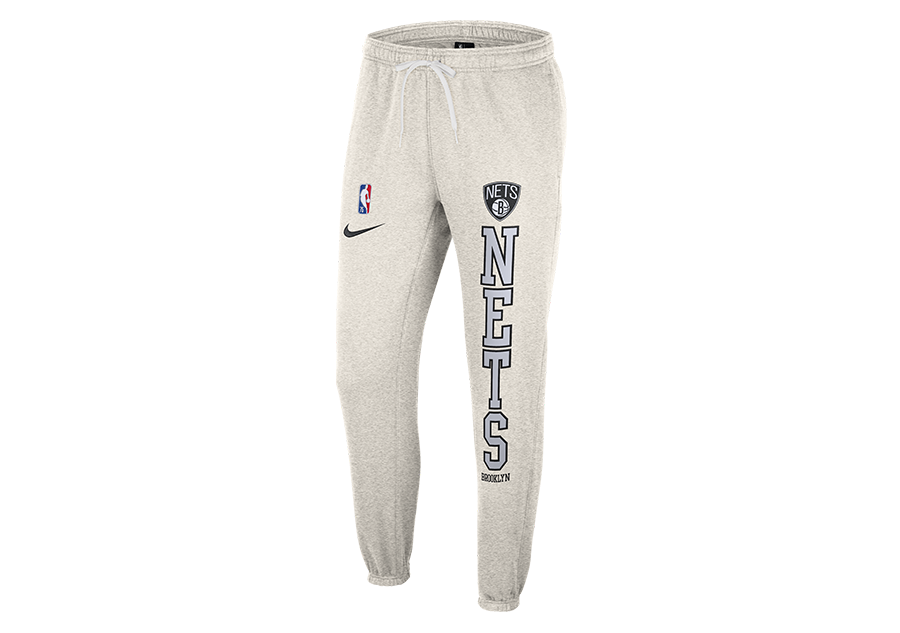 NIKE NBA BROOKLYN NETS FLEECE COURTSIDE 75 PANTS BIRCH HEATHER