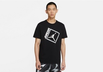 NIKE AIR JORDAN JUMPMAN BOX CREW TEE BLACK