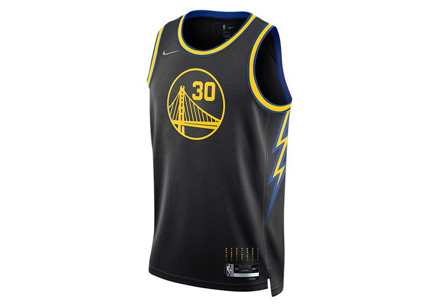 NIKE NBA GOLDEN STATE WARRIORS CURRY STEPHEN CITY EDITION 2021 SWINGMAN JERSEY BLACK