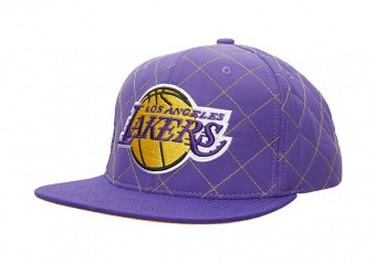 MITCHELL & NESS QUILTED TASLAN SNAPBACK LOS ANGELES LAKERS