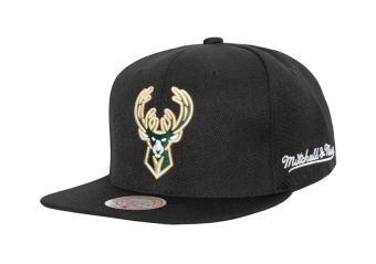 MITCHELL & NESS ENGLISH DROPBACK SNAPBACK NBA MILWAUKEE BUCKS