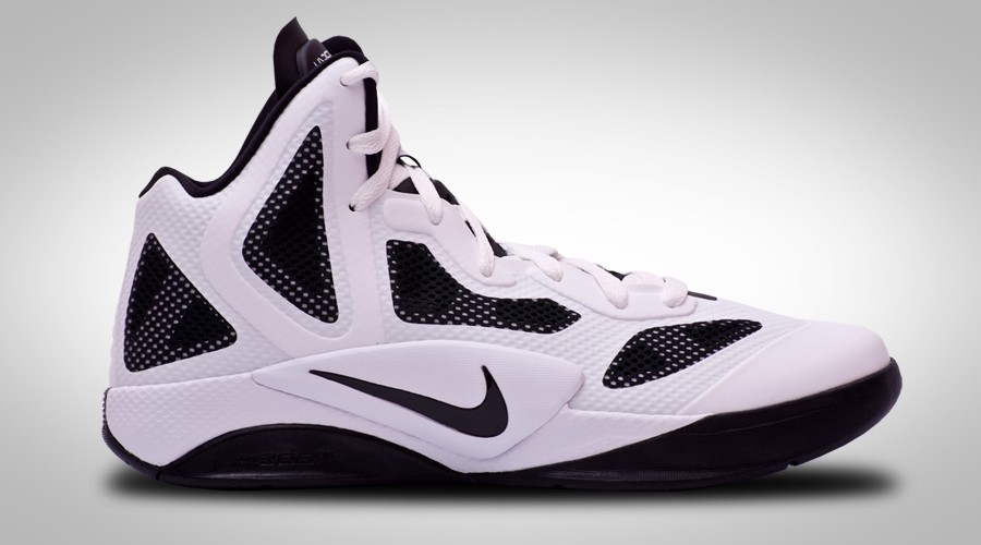 NIKE ZOOM HYPERFUSE 2011 WHITE BLACK