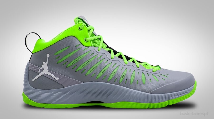 NIKE AIR JORDAN SUPER FLY WOLF GREY ELECTRIC GREEN